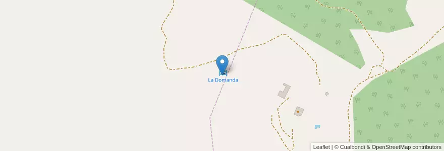 Mapa de ubicacion de La Domanda en アルゼンチン, コルドバ州, Departamento Calamuchita, Pedanía Los Reartes, Comuna De La Cumbrecita.