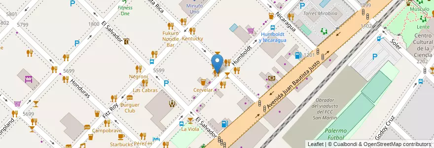 Mapa de ubicacion de La Dorita, Palermo en Argentine, Ciudad Autónoma De Buenos Aires, Buenos Aires.