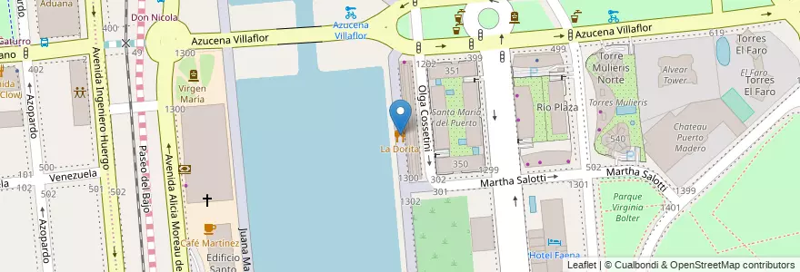 Mapa de ubicacion de La Dorita, Puerto Madero en Argentine, Ciudad Autónoma De Buenos Aires, Comuna 1, Buenos Aires.