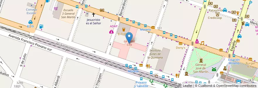 Mapa de ubicacion de La Dulce Cita en Argentinië, Buenos Aires, Partido De Moreno, Moreno.
