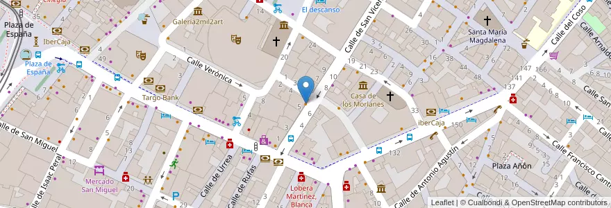 Mapa de ubicacion de La Elegida en 스페인, Aragón, 사라고사, Zaragoza, 사라고사.