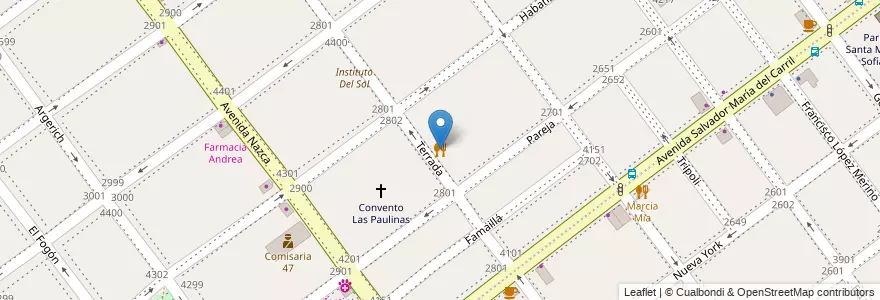 Mapa de ubicacion de La Emiliana, Villa Pueyrredon en آرژانتین, Ciudad Autónoma De Buenos Aires, Comuna 12, Buenos Aires.