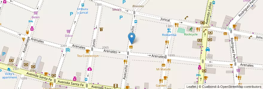 Mapa de ubicacion de La empanadería, Recoleta en Argentina, Ciudad Autónoma De Buenos Aires, Comuna 2, Buenos Aires.