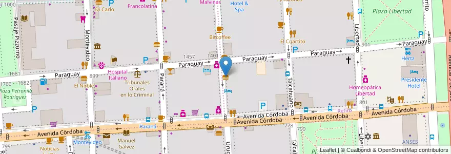 Mapa de ubicacion de La empanaderia, Retiro en Argentina, Ciudad Autónoma De Buenos Aires, Comuna 1, Buenos Aires.