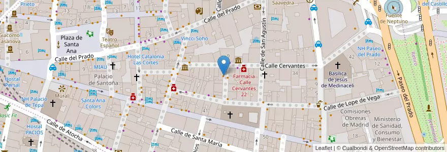 Mapa de ubicacion de La Entretenida en إسبانيا, منطقة مدريد, منطقة مدريد, Área Metropolitana De Madrid Y Corredor Del Henares, مدريد.