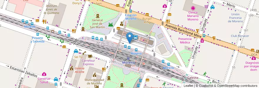 Mapa de ubicacion de La Ernestina en Argentinië, Buenos Aires, Partido De Moreno, Moreno.