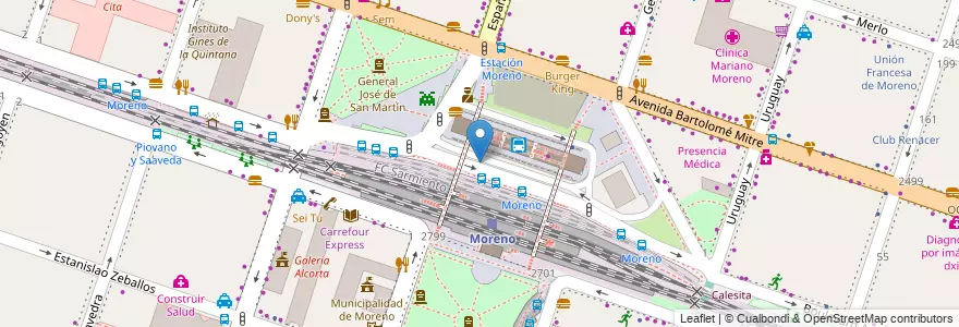 Mapa de ubicacion de La Ernestina en Argentinië, Buenos Aires, Partido De Moreno, Moreno.