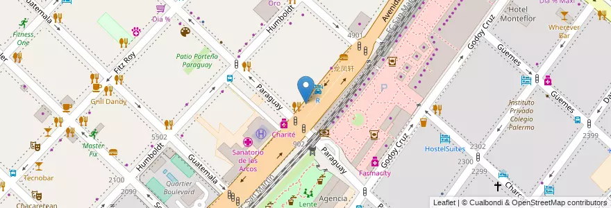 Mapa de ubicacion de La Escalera, Palermo en Argentinien, Ciudad Autónoma De Buenos Aires, Buenos Aires, Comuna 14.