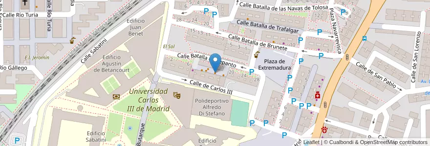 Mapa de ubicacion de La Escapada en إسبانيا, منطقة مدريد, منطقة مدريد, Área Metropolitana De Madrid Y Corredor Del Henares, Leganés.
