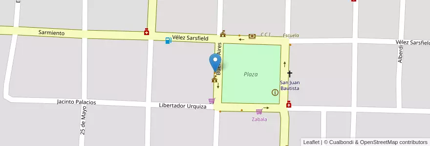 Mapa de ubicacion de La Esencia en Argentinië, Córdoba, Departamento San Javier, Municipio De La Paz, Pedanía Talas.