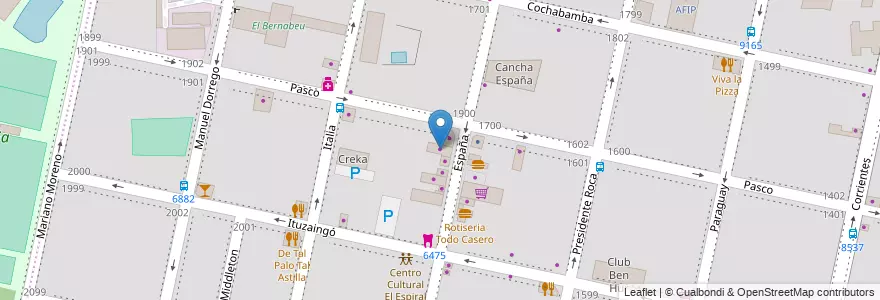 Mapa de ubicacion de La Esperanza en Argentine, Santa Fe, Departamento Rosario, Municipio De Rosario, Rosario.