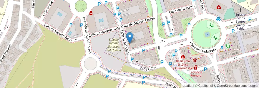 Mapa de ubicacion de La Espuela en Spanje, Comunidad De Madrid, Comunidad De Madrid, Área Metropolitana De Madrid Y Corredor Del Henares, San Fernando De Henares, Coslada.