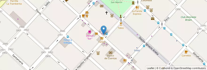 Mapa de ubicacion de La Esquina en 아르헨티나, 부에노스아이레스주, Partido De La Matanza, San Justo.