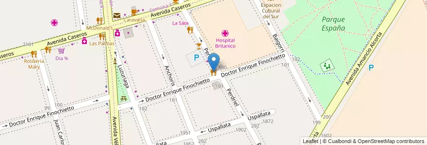 Mapa de ubicacion de La Esquina, Barracas en アルゼンチン, Ciudad Autónoma De Buenos Aires, Comuna 4, ブエノスアイレス.