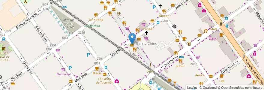 Mapa de ubicacion de La Esquina, Belgrano en Argentinië, Ciudad Autónoma De Buenos Aires, Buenos Aires, Comuna 13.