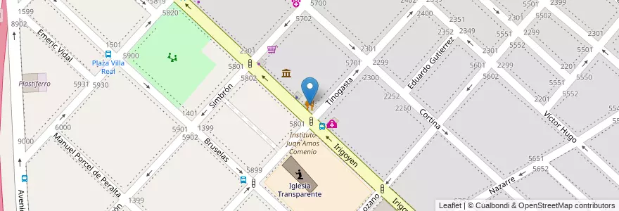 Mapa de ubicacion de La Esquina de Matias, Villa Real en アルゼンチン, Ciudad Autónoma De Buenos Aires, ブエノスアイレス, Comuna 10, Partido De Tres De Febrero.
