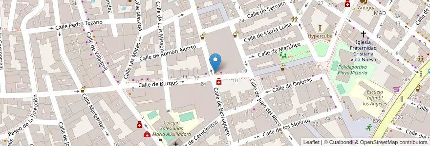 Mapa de ubicacion de La esquina de Pedro en Spanien, Autonome Gemeinschaft Madrid, Autonome Gemeinschaft Madrid, Área Metropolitana De Madrid Y Corredor Del Henares, Madrid.
