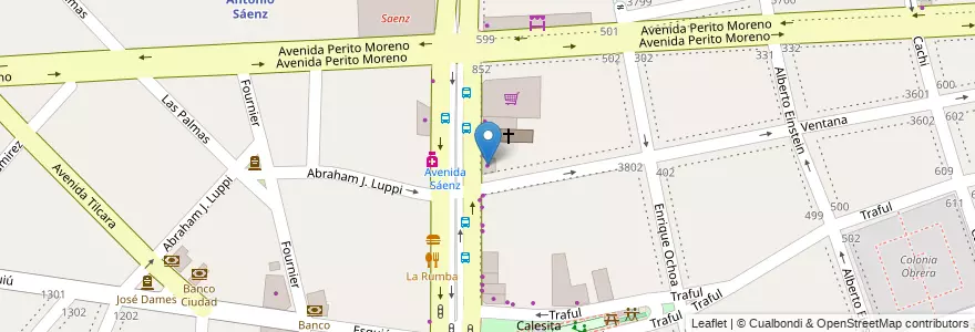 Mapa de ubicacion de La Esquina del Bebé, Nueva Pompeya en Argentina, Ciudad Autónoma De Buenos Aires, Comuna 4, Buenos Aires.