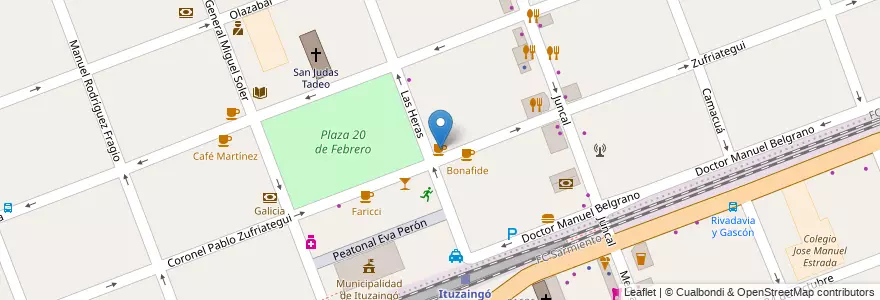 Mapa de ubicacion de La Esquina Due en Arjantin, Buenos Aires, Partido De Ituzaingó, Ituzaingó.