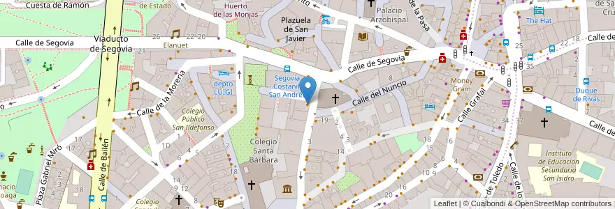 Mapa de ubicacion de La esquina mexicana en スペイン, マドリード州, Comunidad De Madrid, Área Metropolitana De Madrid Y Corredor Del Henares, Madrid.