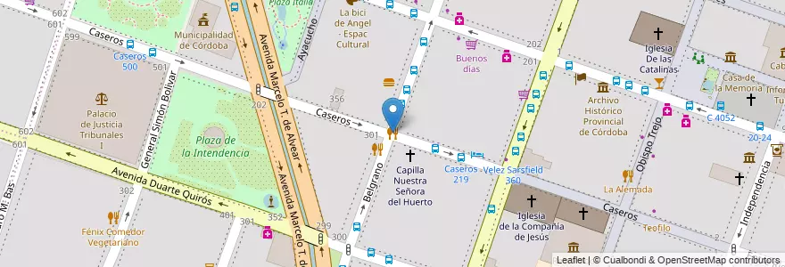 Mapa de ubicacion de La esquina vieja en Argentine, Córdoba, Departamento Capital, Pedanía Capital, Córdoba, Municipio De Córdoba.