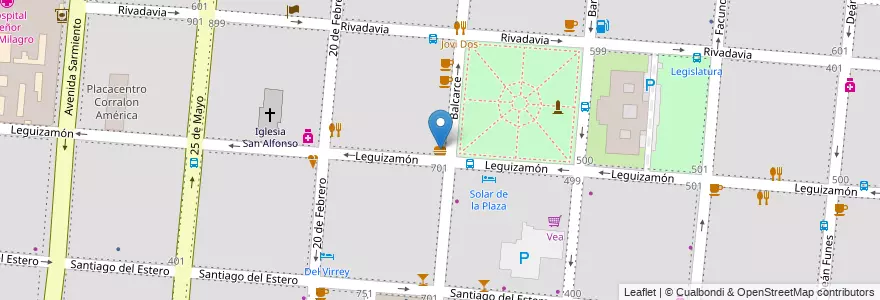 Mapa de ubicacion de La Esquina en 阿根廷, Salta, Capital, Municipio De Salta, Salta.