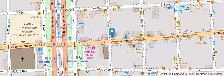 Mapa de ubicacion de La Esquinita, Montserrat en Argentina, Ciudad Autónoma De Buenos Aires, Comuna 1, Buenos Aires.
