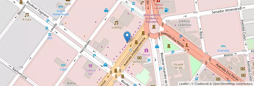 Mapa de ubicacion de La Estación en 아르헨티나, 산타크루스주, 칠레, Mercado De La Ciudad, Deseado, Caleta Olivia.