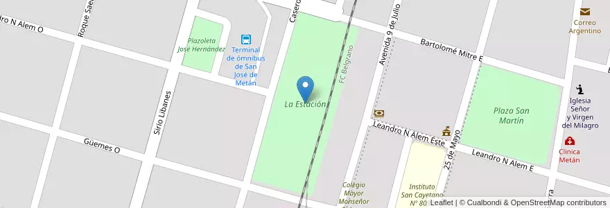 Mapa de ubicacion de La Estación en 阿根廷, Salta, San José De Metán, Municipio De Metán, Metán.
