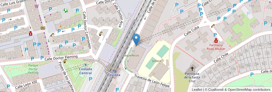 Mapa de ubicacion de La Estación en إسبانيا, منطقة مدريد, منطقة مدريد, Área Metropolitana De Madrid Y Corredor Del Henares, Coslada.