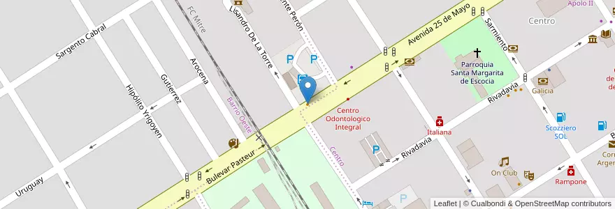 Mapa de ubicacion de La Estación en Argentina, Santa Fe, Departamento San Jerónimo, Municipio De Gálvez, Gálvez.