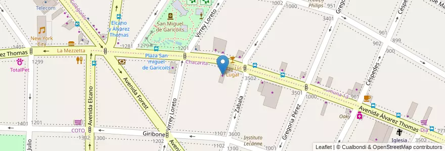 Mapa de ubicacion de La Estación, Chacarita en Аргентина, Буэнос-Айрес, Буэнос-Айрес, Comuna 15.