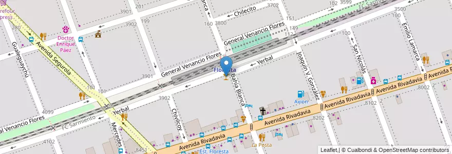 Mapa de ubicacion de La Estación, Floresta en Argentinien, Ciudad Autónoma De Buenos Aires, Buenos Aires, Comuna 10.