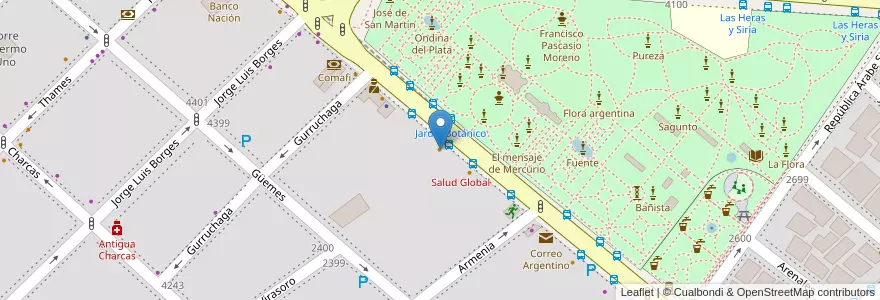 Mapa de ubicacion de La Estancia, Palermo en آرژانتین, Ciudad Autónoma De Buenos Aires, Buenos Aires, Comuna 14.