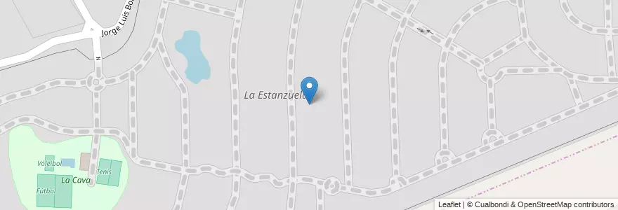 Mapa de ubicacion de La Estanzuela en Аргентина, Кордова, Departamento Colón, Pedanía Calera Norte, La Calera.