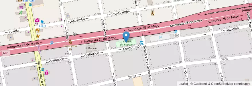 Mapa de ubicacion de La Estrella de Boedo, Boedo en Argentinien, Ciudad Autónoma De Buenos Aires, Comuna 5, Buenos Aires.
