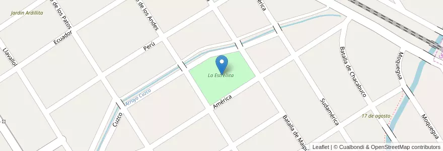 Mapa de ubicacion de La Estrellita en Argentinië, Buenos Aires, Partido De Malvinas Argentinas, Grand Bourg, Tierras Altas.