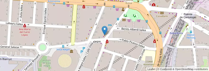 Mapa de ubicacion de La Estufa en İspanya, Bask Bölgesi, Bizkaia, Bilboaldea, Bilbao.