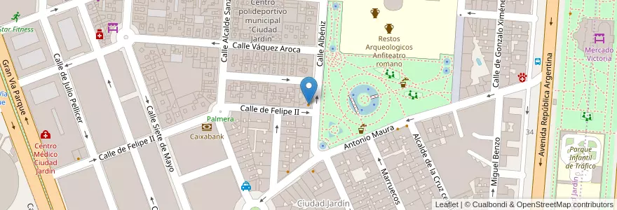 Mapa de ubicacion de la fabbriča en Espanha, Andaluzia, Córdova, Córdova.