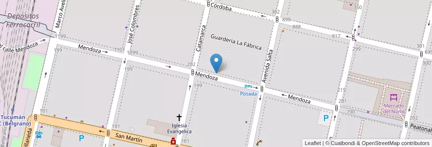 Mapa de ubicacion de La Fábrica en Argentinië, Tucumán, San Miguel De Tucumán, Departamento Capital, San Miguel De Tucumán.