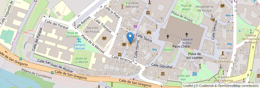 Mapa de ubicacion de La Fábrica en Spanien, Kastilien Und León, Salamanca, Campo De Salamanca, Salamanca.