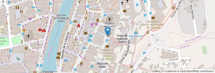 Mapa de ubicacion de La Fábrica en Spagna, Catalunya, Girona, Gironès, Girona.