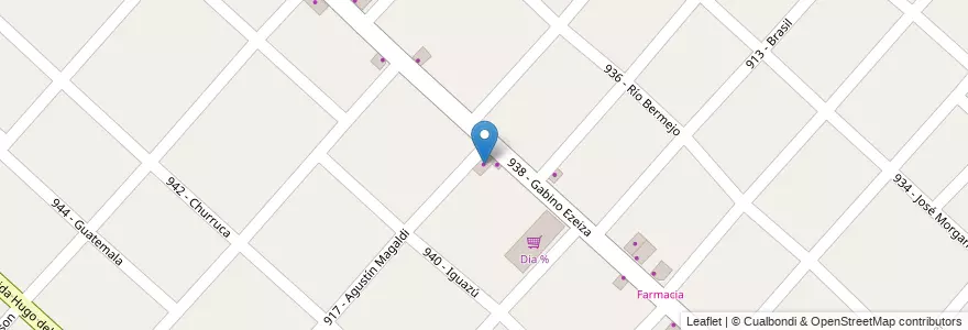 Mapa de ubicacion de La Fabrica en Argentine, Province De Buenos Aires, Partido De Tres De Febrero, Loma Hermosa.