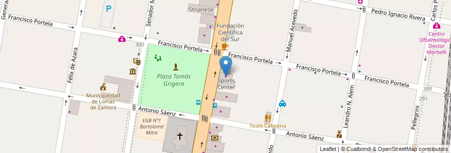 Mapa de ubicacion de La Fabrica en アルゼンチン, ブエノスアイレス州, Partido De Lomas De Zamora, Lomas De Zamora.