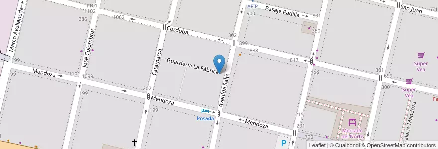 Mapa de ubicacion de La Fábrica en Argentine, Tucumán, San Miguel De Tucumán, Departamento Capital, San Miguel De Tucumán.