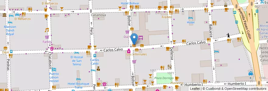 Mapa de ubicacion de La Fabrica del Taco, San Telmo en 阿根廷, Ciudad Autónoma De Buenos Aires, Comuna 1, 布宜诺斯艾利斯.