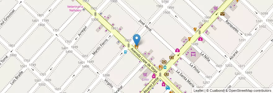 Mapa de ubicacion de La Fábrica, Monte Castro en 阿根廷, Ciudad Autónoma De Buenos Aires, 布宜诺斯艾利斯, Comuna 10.