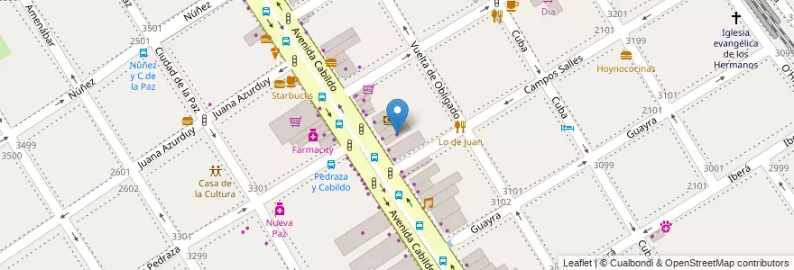 Mapa de ubicacion de La Fábrica, Nuñez en آرژانتین, Ciudad Autónoma De Buenos Aires, Buenos Aires, Comuna 13.