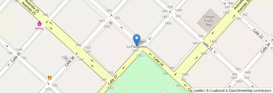 Mapa de ubicacion de La Facturera, Casco Urbano en Аргентина, Буэнос-Айрес, Partido De La Plata, La Plata.
