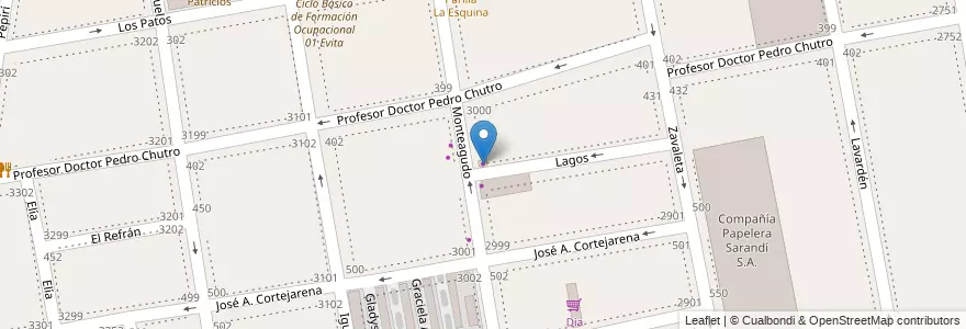 Mapa de ubicacion de La Famila, Parque Patricios en アルゼンチン, Ciudad Autónoma De Buenos Aires, Comuna 4, ブエノスアイレス.